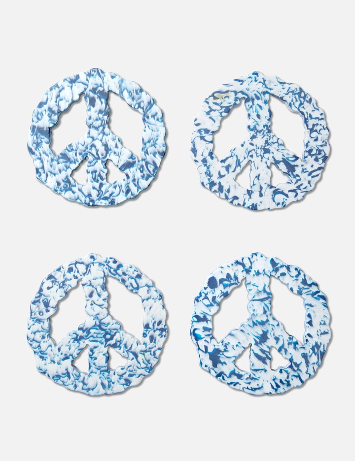 Space Available Clouded Peace Coaster Set Of 4 In Blue