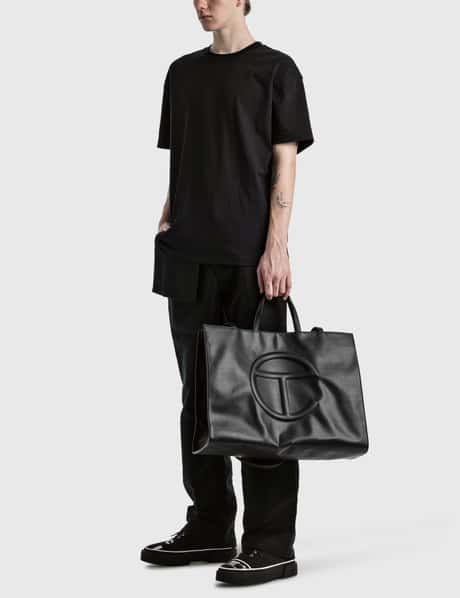 Telfar Black Large Shopping Bag for Men