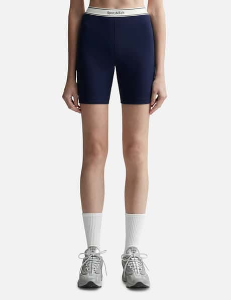 Sporty & Rich Serif Logo Biker Shorts