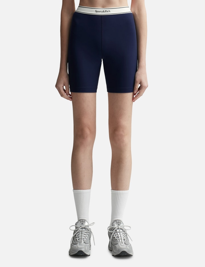 Serif Logo Biker Shorts Placeholder Image