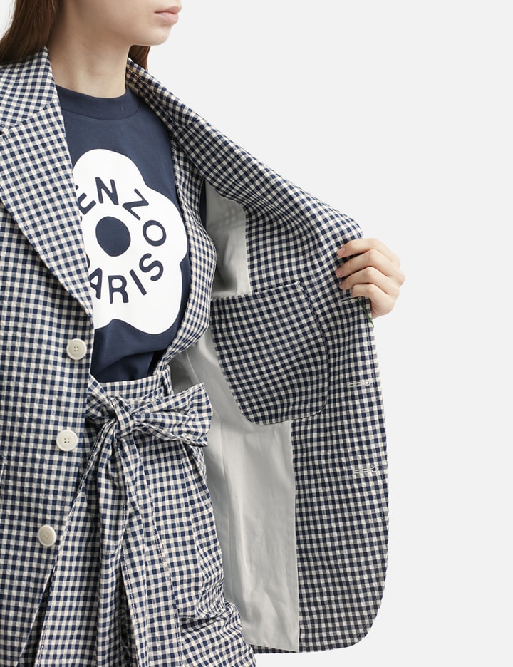 KENZO OVERSIZED GINGHAM BLAZER