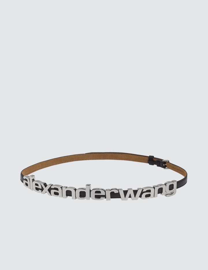 Metal Logo Leather Belt Placeholder Image