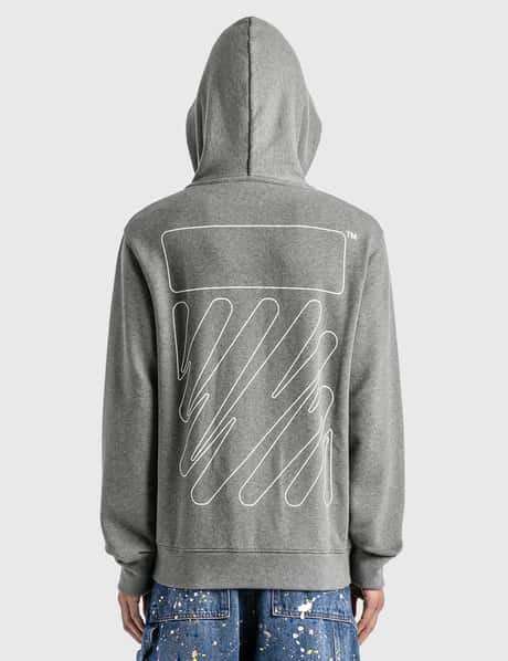 Off-White™ Wave Outline Diag Slim Zip Hoodie HBX
