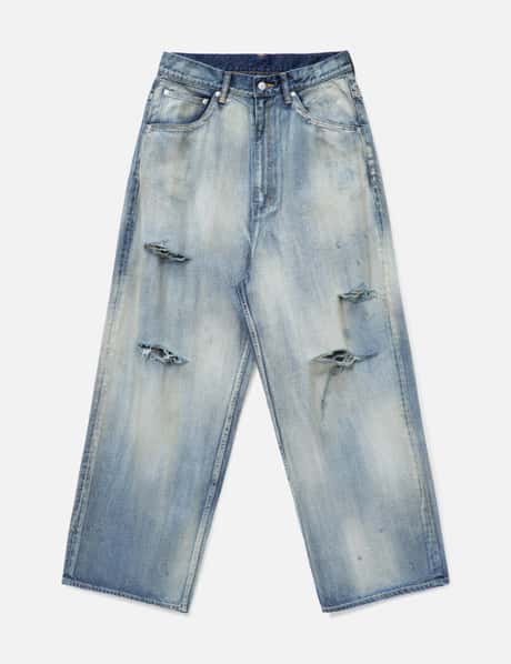 Damage Wide 5p Denim Pants view 6
