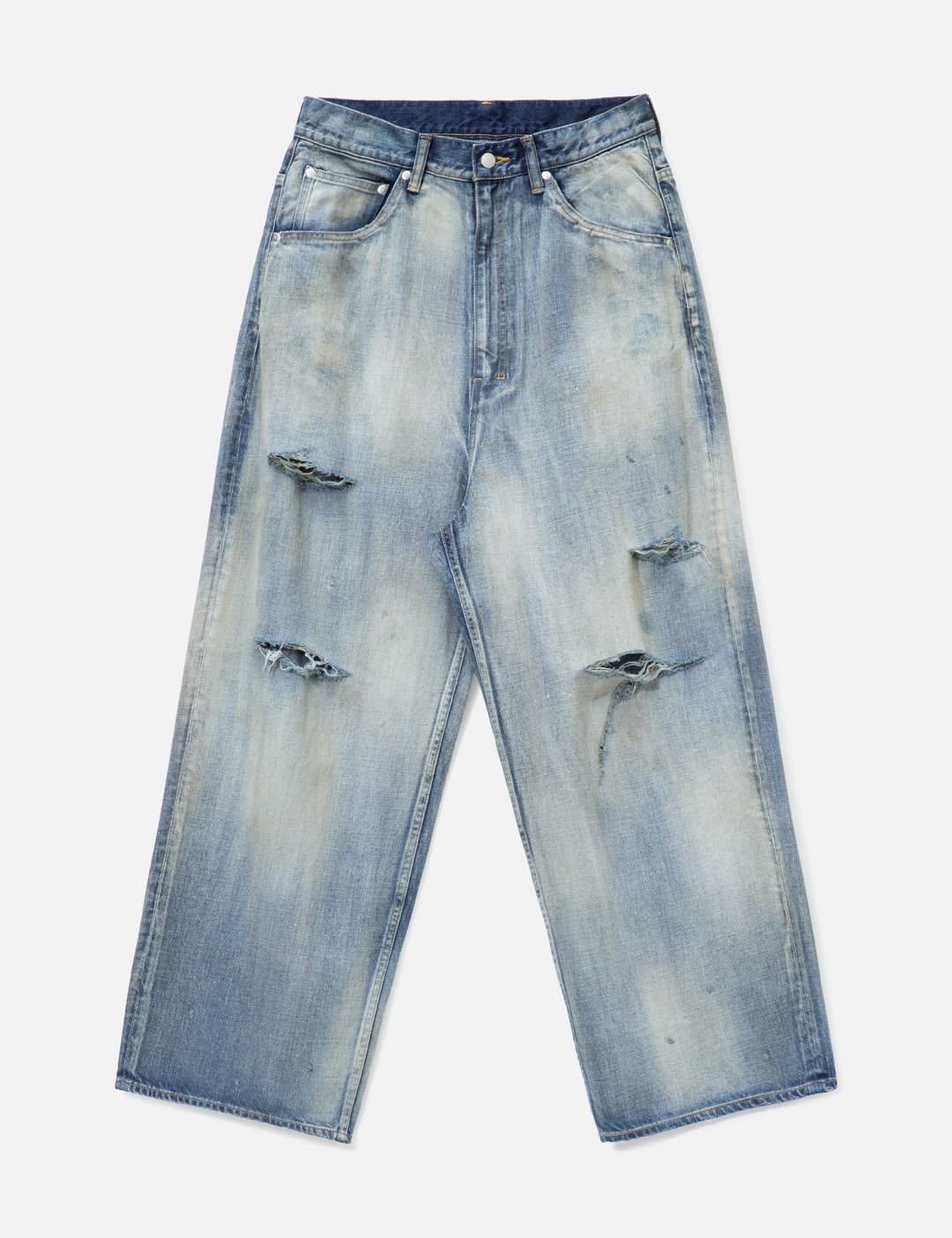 Damage Wide 5p Denim Pants