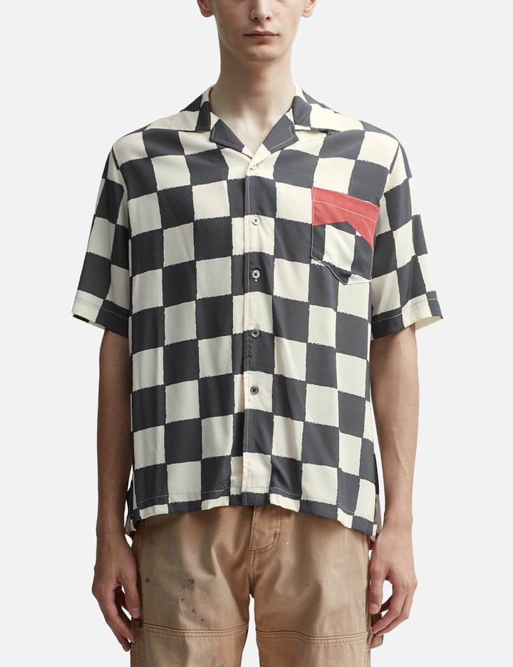 Silk Printed Broken Checker Shirt Placeholder Image