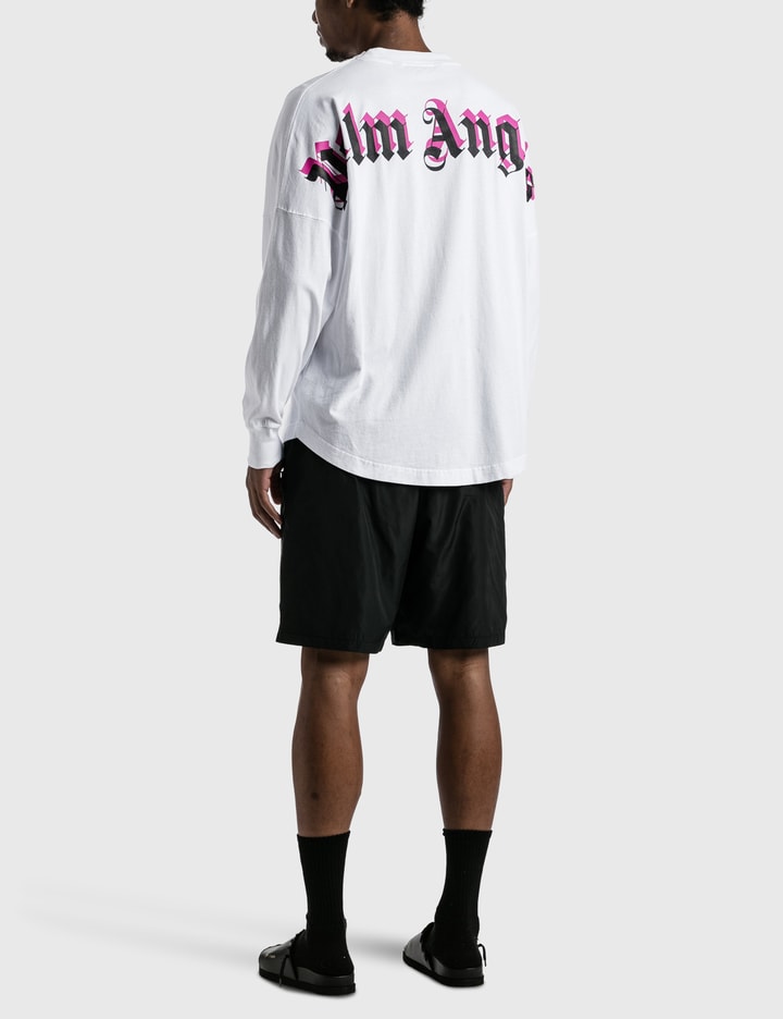 Palm Angels - Doubled Logo Oversized Long Sleeve T-shirt