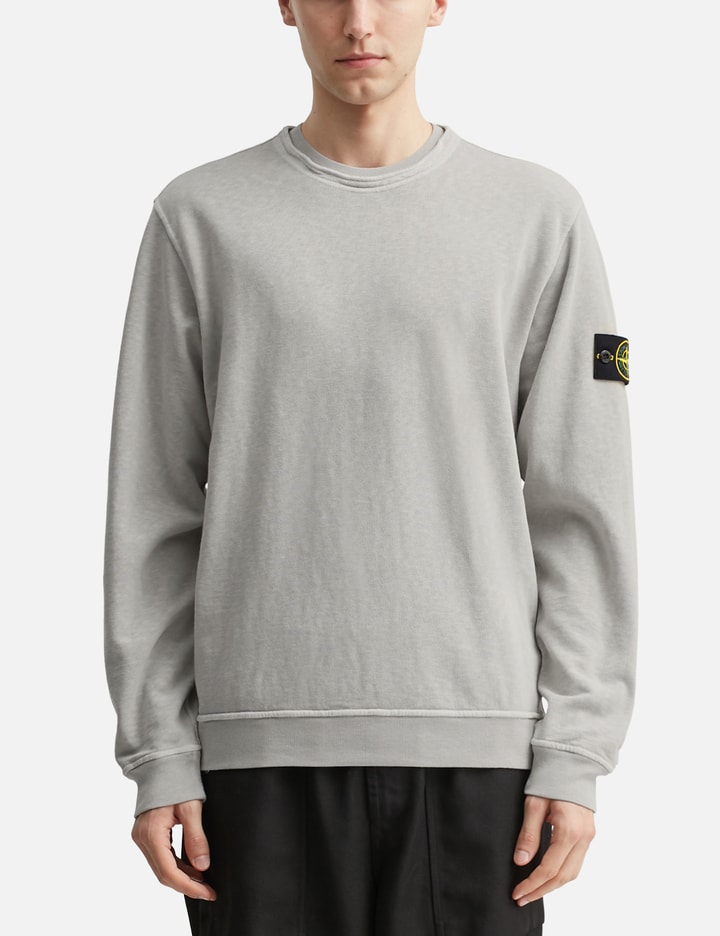 Stone Island Malfilé Fleece 'Old' Effect Crewneck Sweatshirt