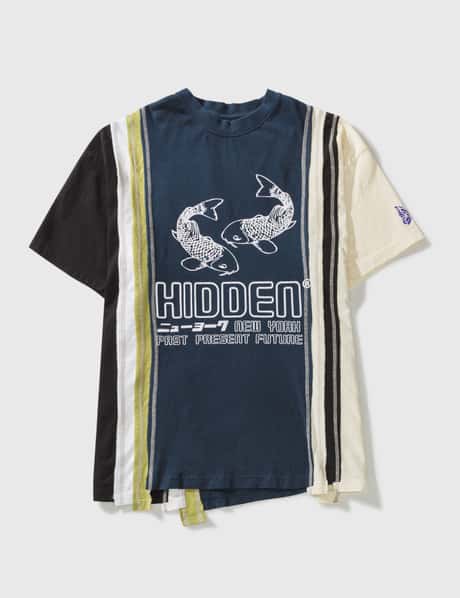 Needles - Needles x Hidden NY 7 CUTS NAVY WIDE T-SHIRT | HBX 