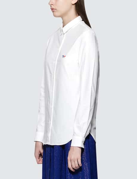 Maison Kitsuné - Oxford Tricolor Fox Patch Classic Shirt | HBX 