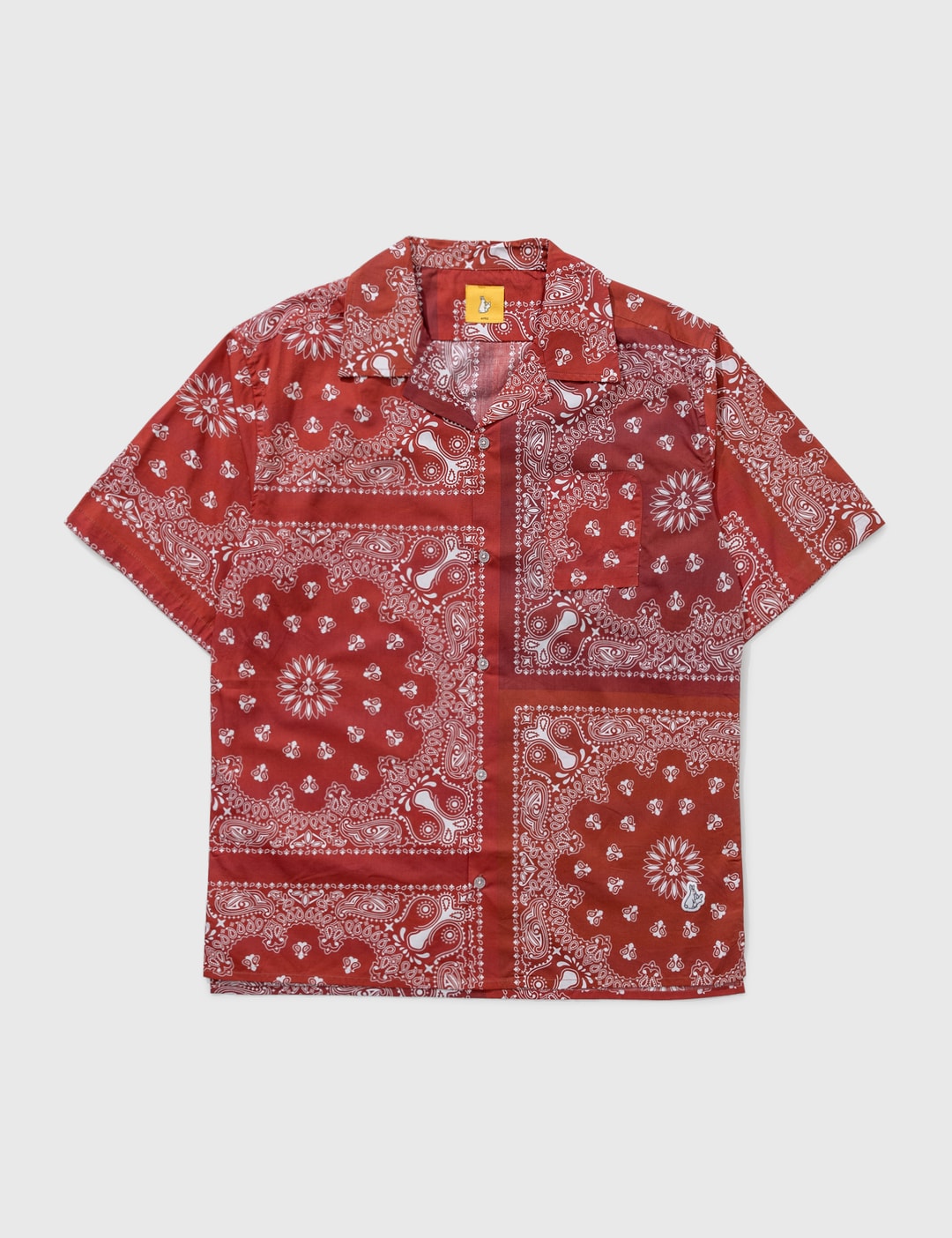 Red Bandana Patchwork Shirt