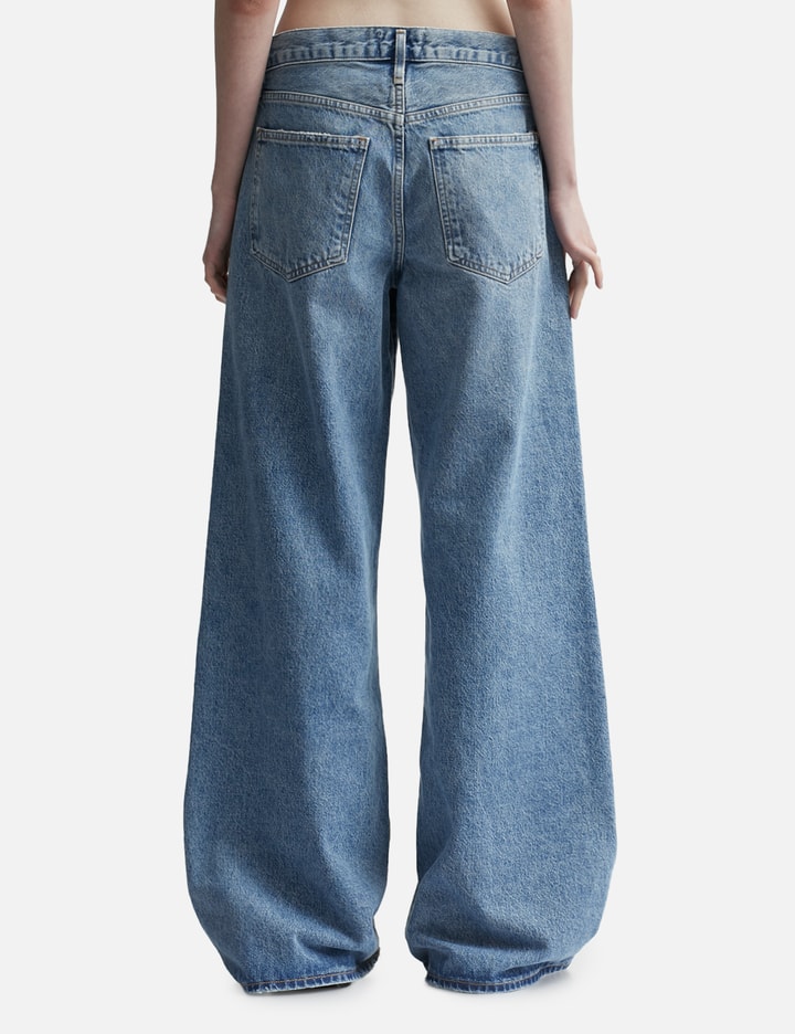 Shop Agolde Clara Low Rise Baggy Flare Jeans In Blue