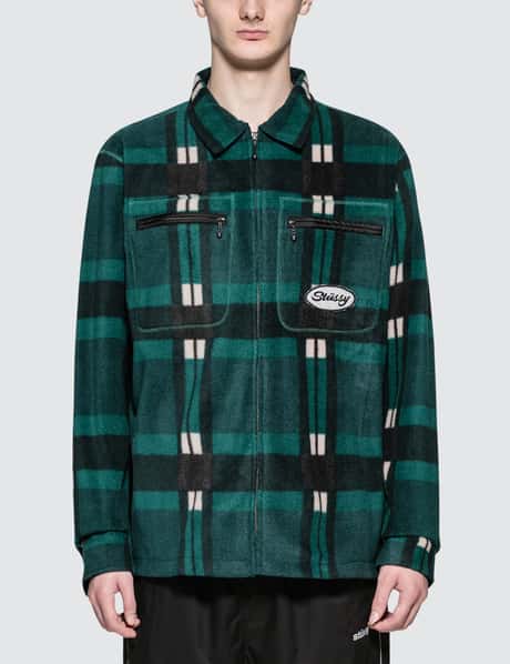 Stüssy - Polar Fleece Zip Up Shirt | HBX