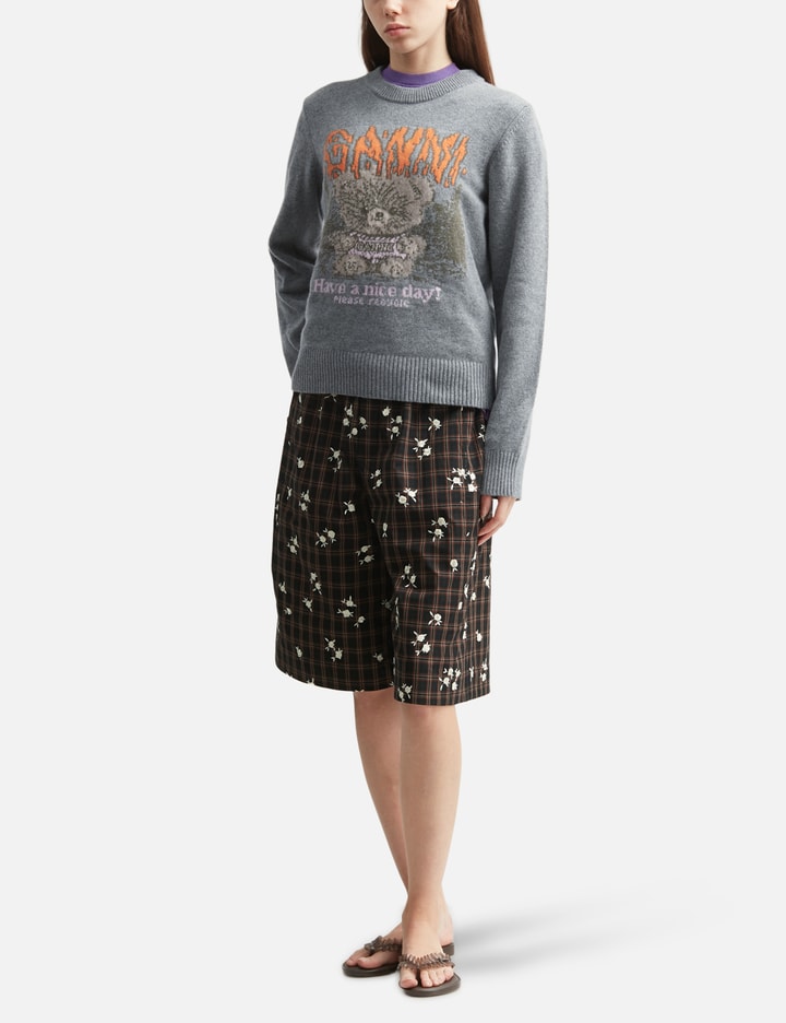Ganni Graphic Wool Sweater Teddy