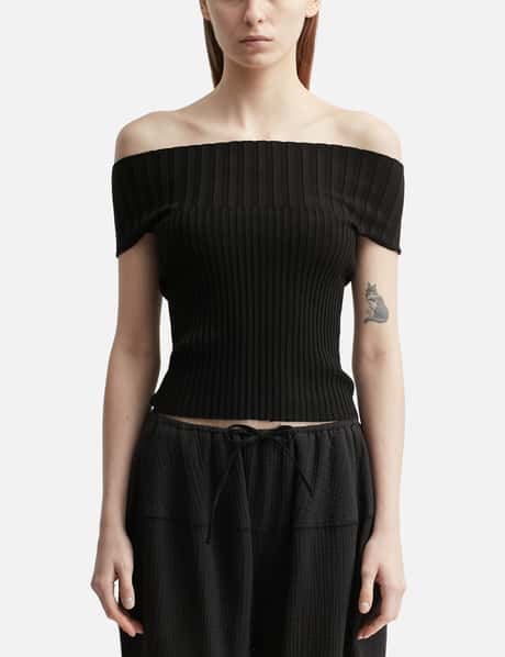 Off Shoulder Rib Top view 10