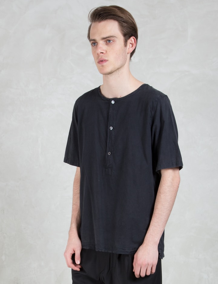 Cotton Weaved Henley S/S Shirt Placeholder Image