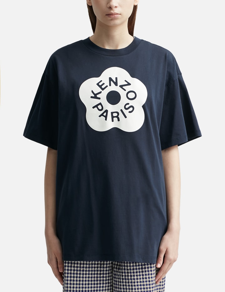 Kenzo Boke Flower Oversize T-shirt In Bleu Nuit