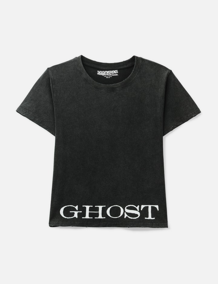 "Caspian" Ghost Fitted T-Shirt In Washed Black