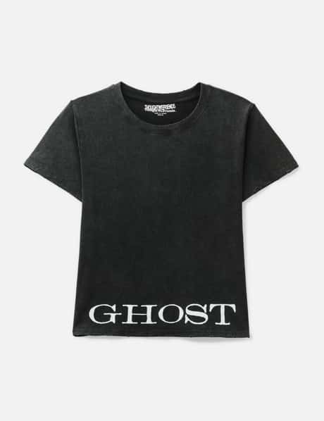 "Caspian" Ghost Fitted T-Shirt In Washed Black view 6