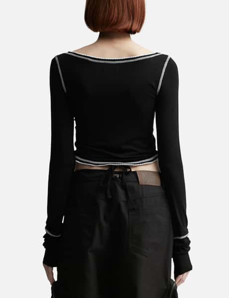 Shirred Long Sleeve T-Shirt view 9
