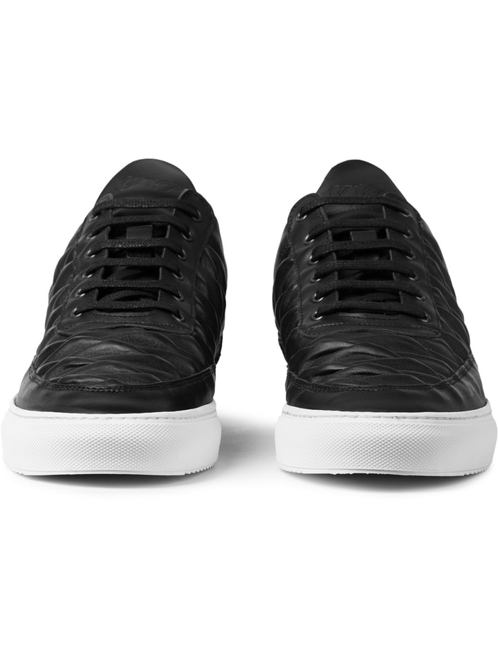 Black/Salmon Leather Low Top Shoes Placeholder Image