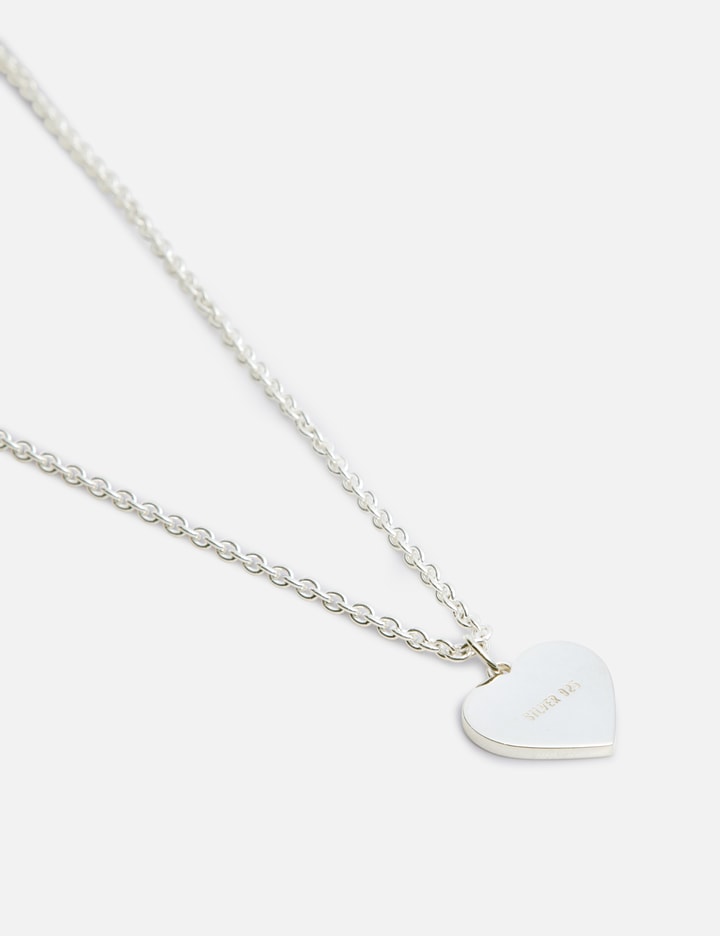 Shop Human Made Heart Silver Necklace In Black