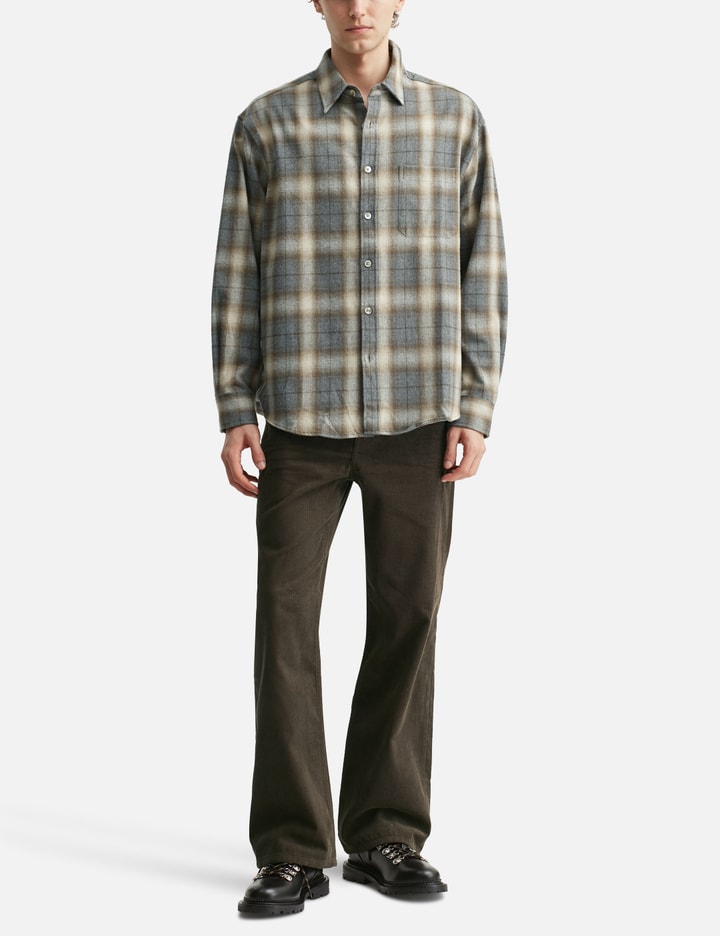 Ombre Flannel One Pocket Checkered Shirt Placeholder Image
