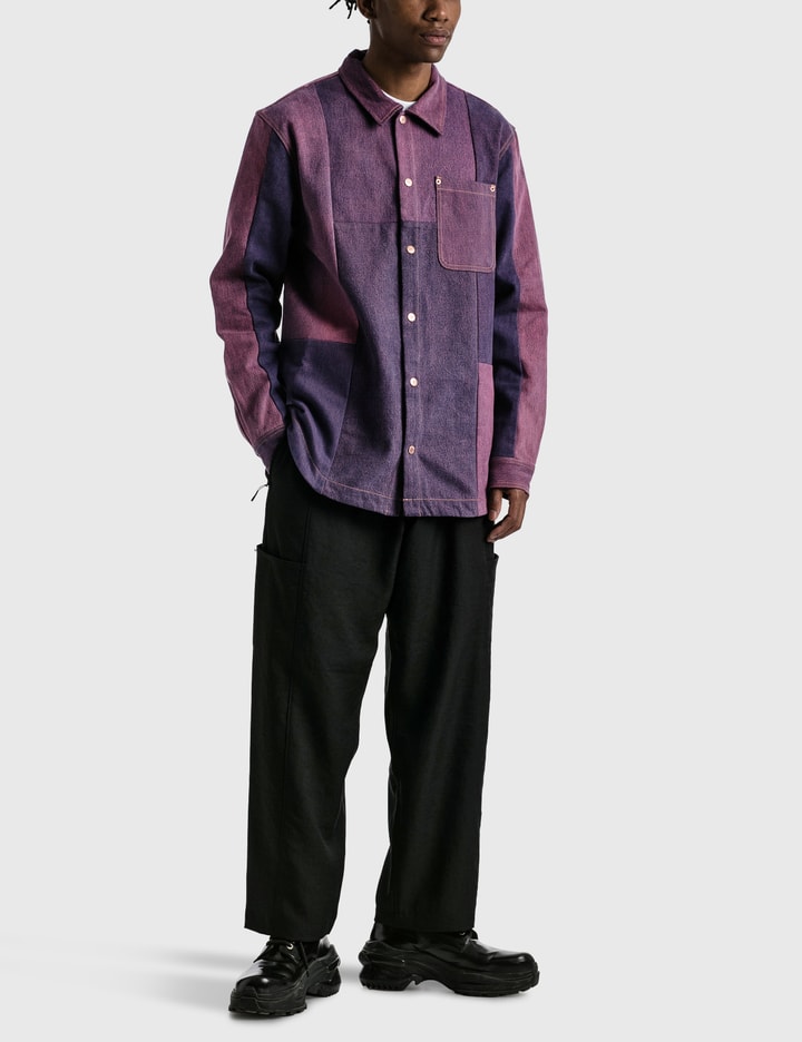 Unisex Pink-tones Denim Overshirt Placeholder Image