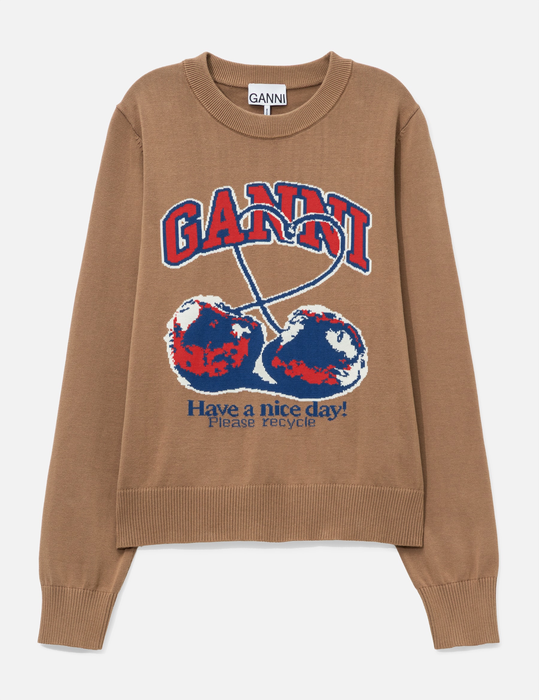 Fine Cotton Graphic Sweater Cherry view 16