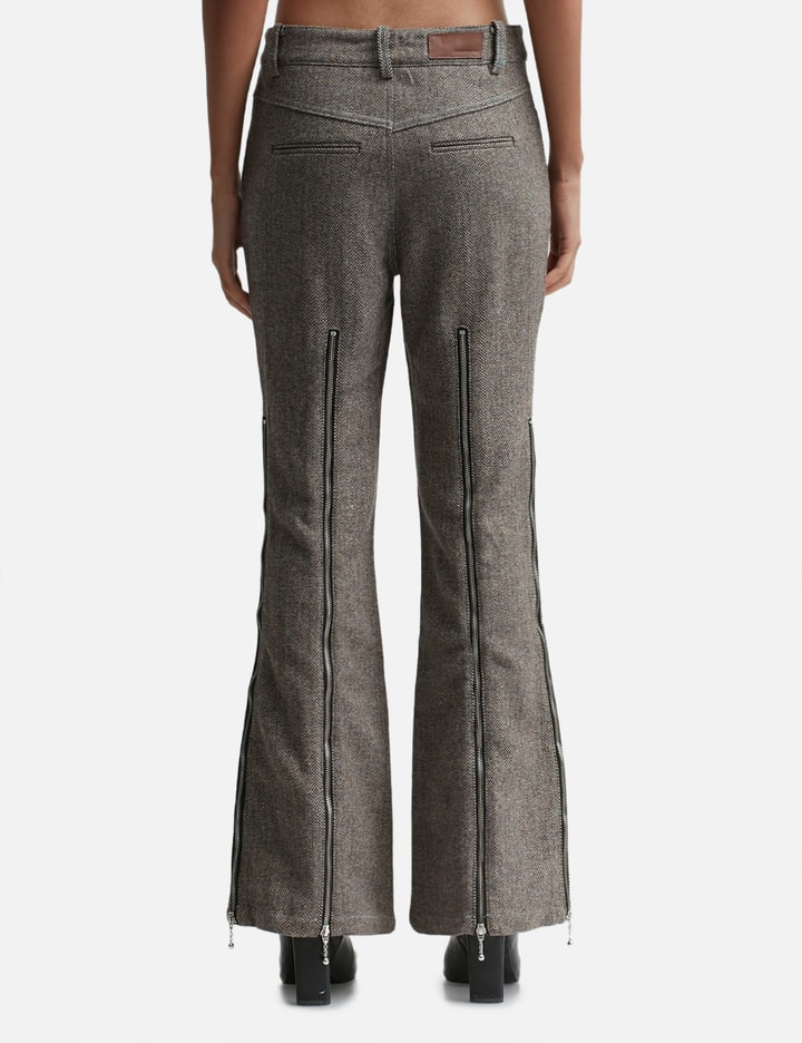 AIKA HERRINGBONE ZIP-UP BELL PANTS Placeholder Image