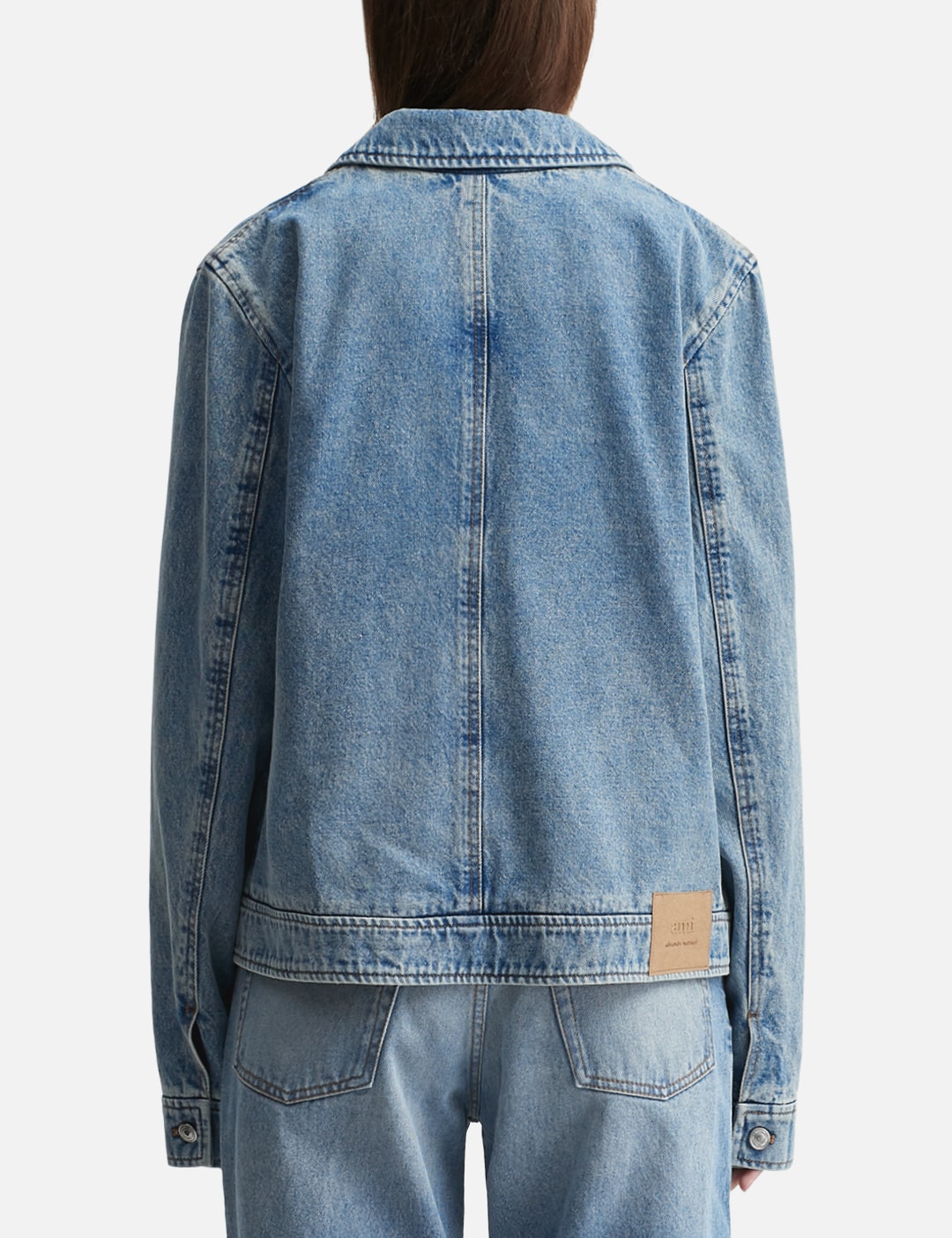 Contrasted Ami De Coeur Zipped Jacket view 15