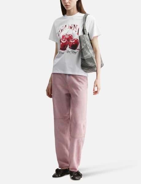 Basic Jersey Cherry Relaxed T-Shirt view 14