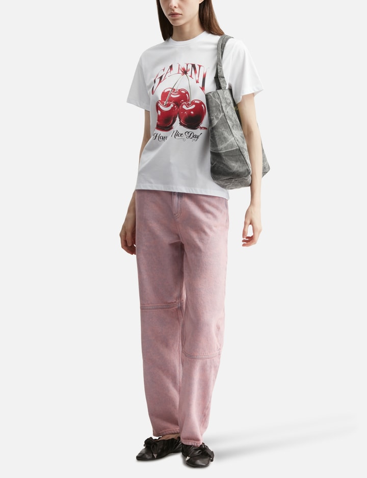 Ganni Basic Jersey Cherry Relaxed T-Shirt