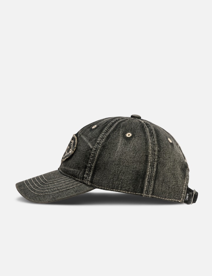 Lmc Washed Denim Gothic Oval 6 Panel Cap