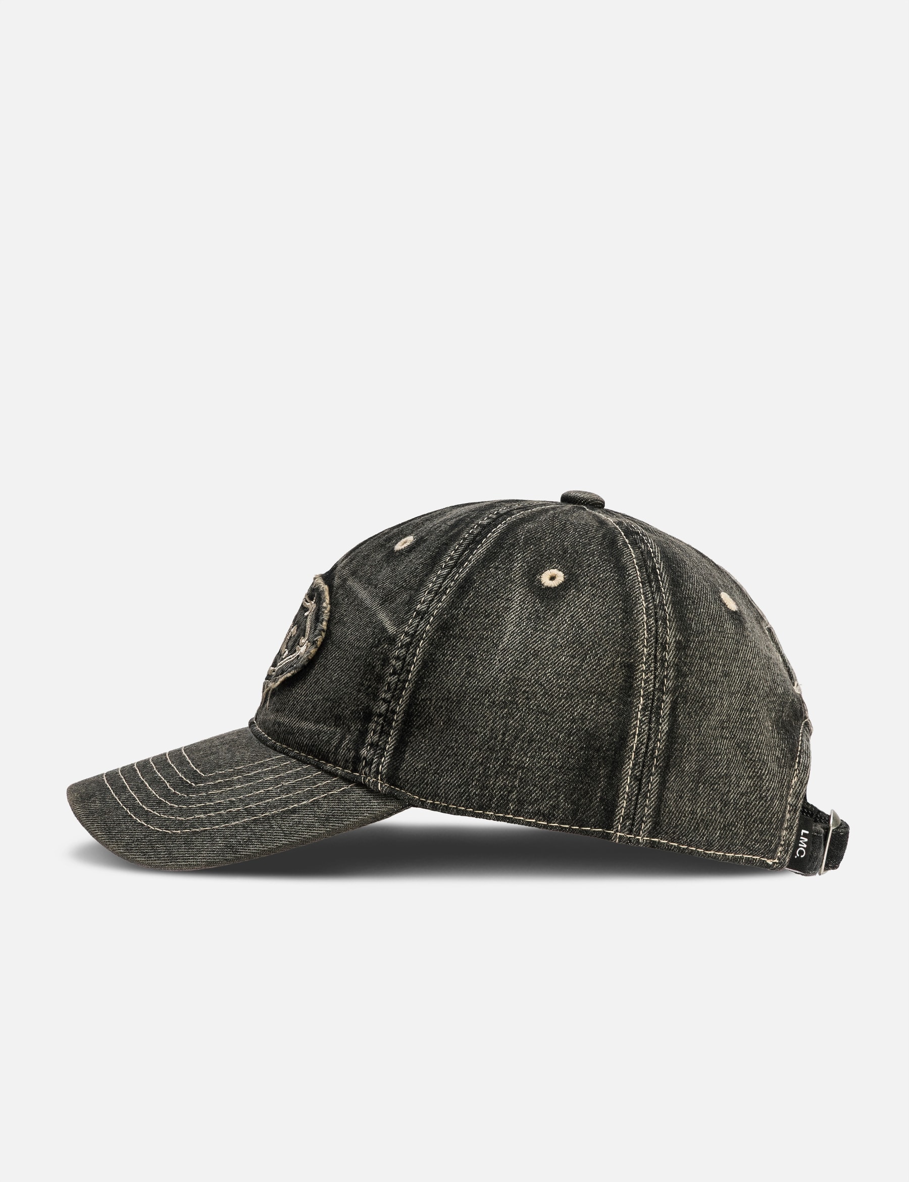 Washed Denim Gothic Oval 6 Panel Cap view 14
