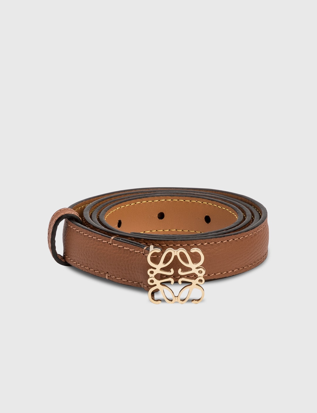 Loewe Women's Anagram Leather Belt - Beige - Size Medium