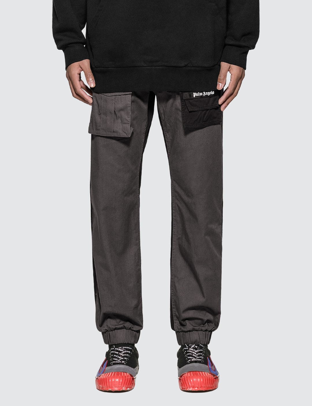 Palm Angels Panelled Mix Cotton Cargo Trousers - Men's - Polyester/cotton  in Green for Men