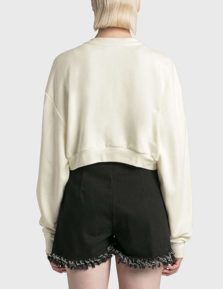 CROPPED SWEATSHIRT WITH LOGO STAMP Placeholder Image