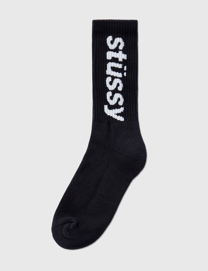 Helvetica Jacquard Crew Socks Placeholder Image