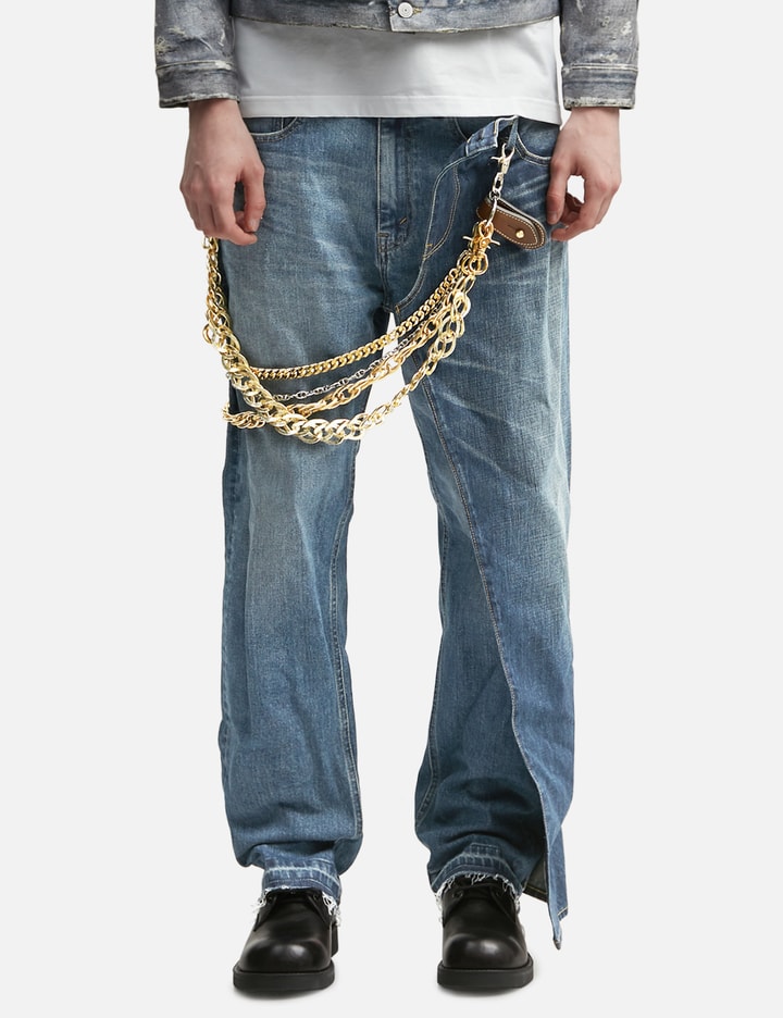 Junya Watanabe Man Junya Watanabe MAN X  Levi's Layered Jeans With Chains