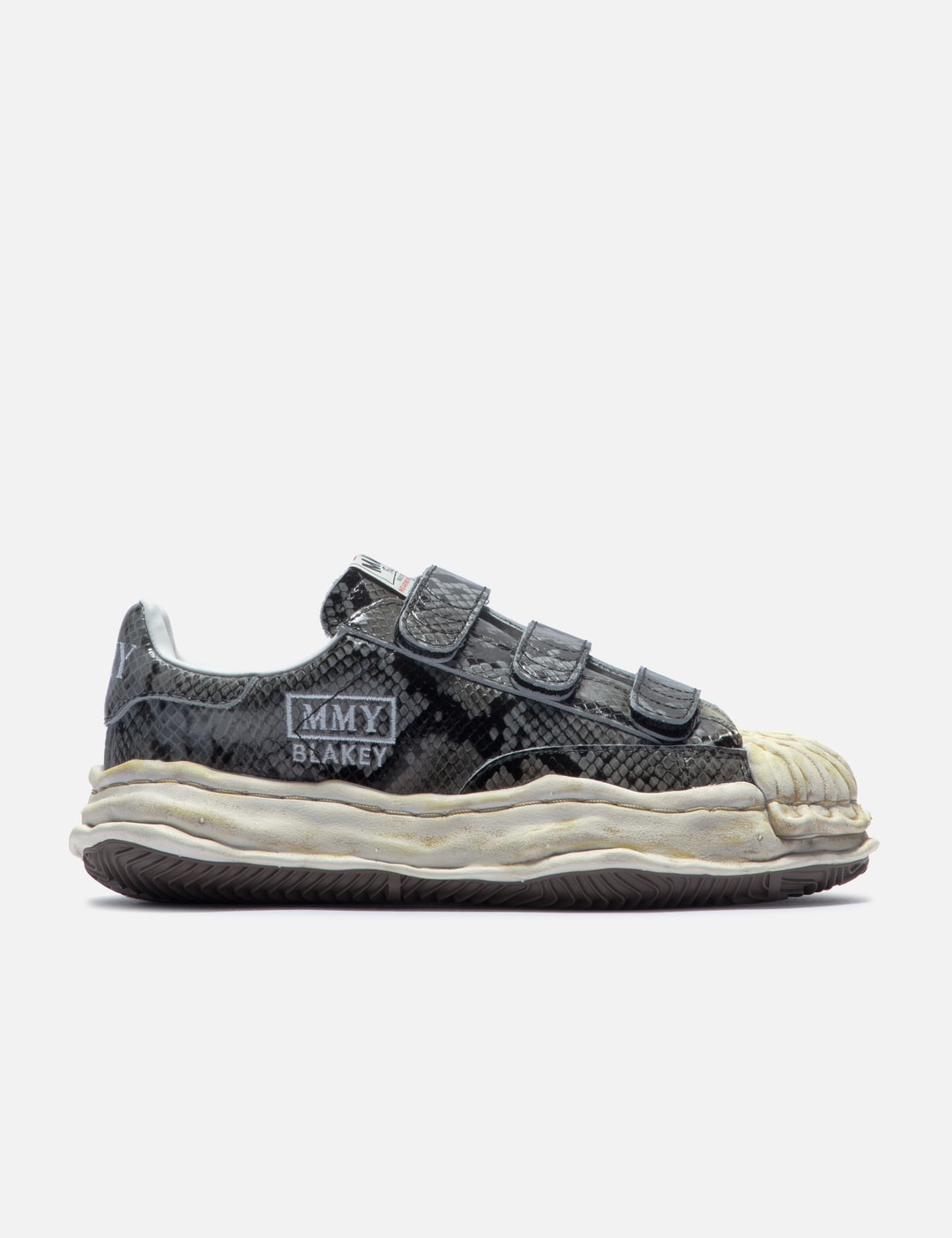 "BLAKEY" OG Sole Python Printed Leather Low-Top Sneaker view 6
