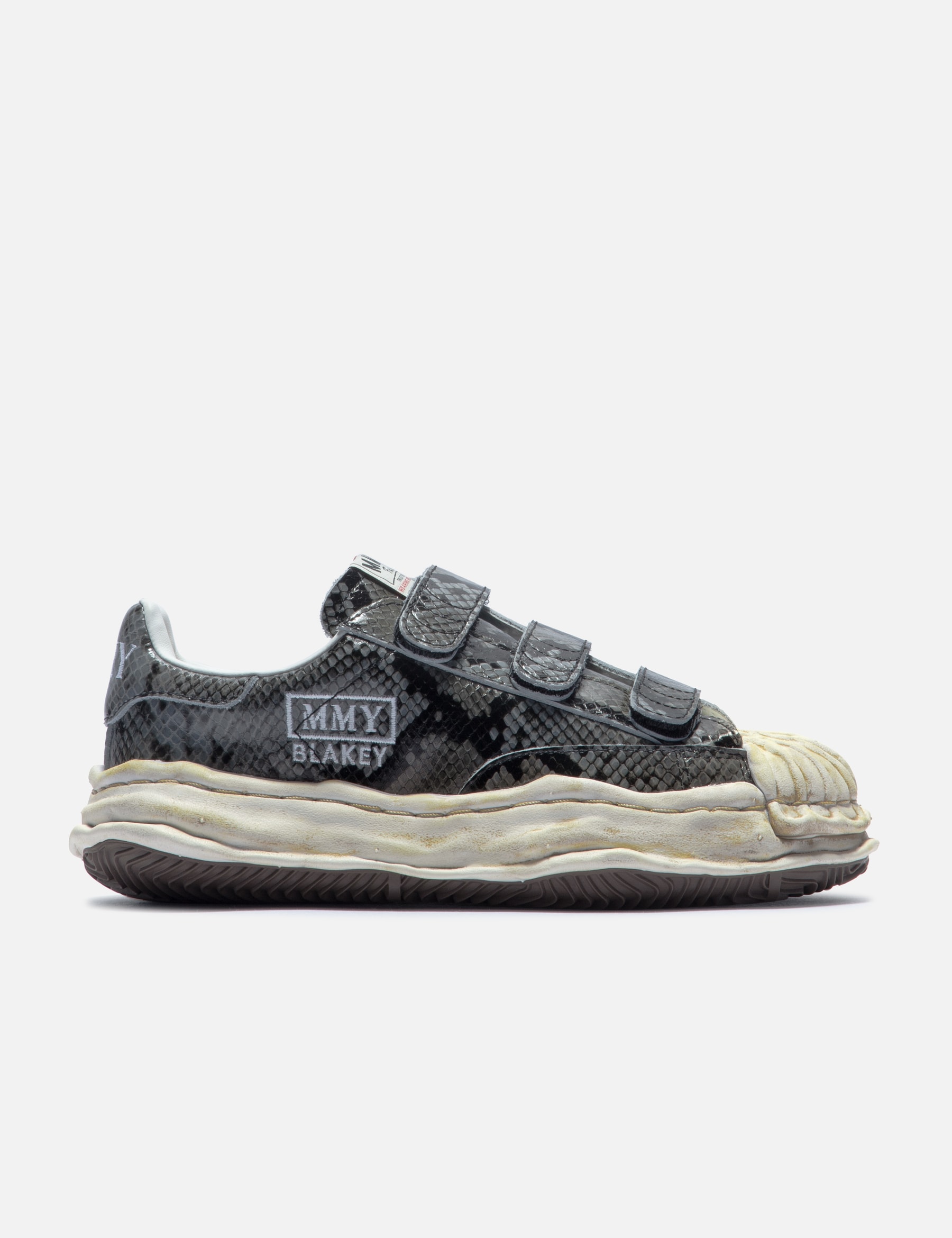 "BLAKEY" OG Sole Python Printed Leather Low-Top Sneaker view 13