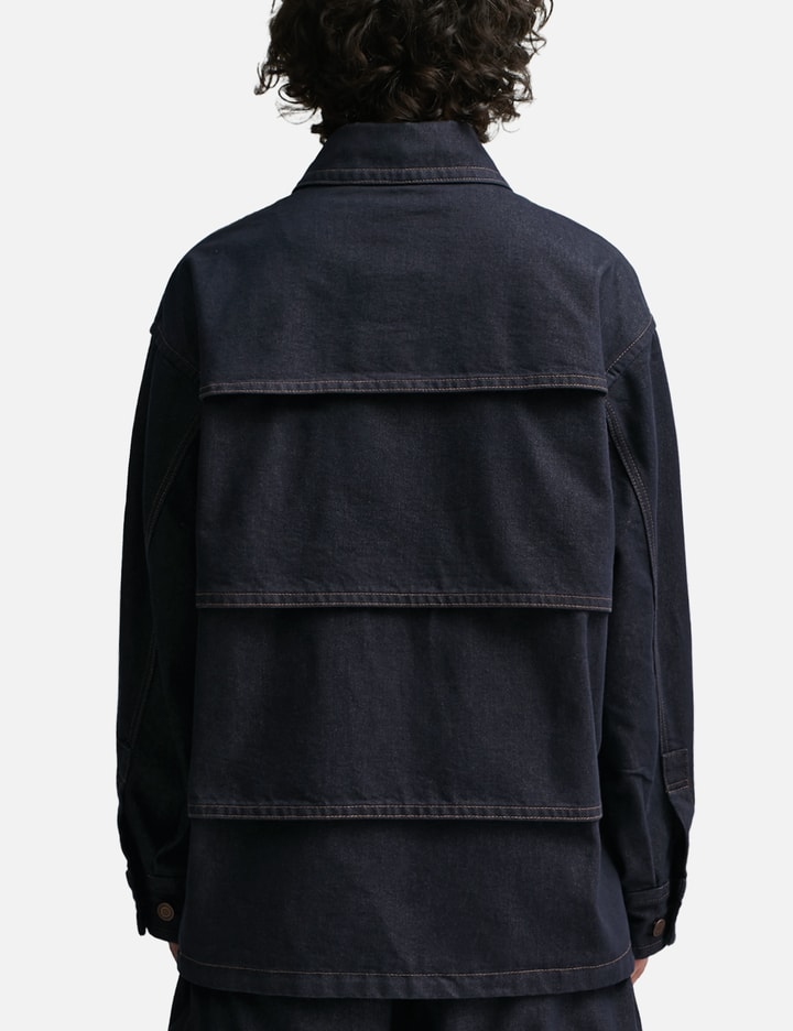 Back Pleated Denim Chore Jacket Placeholder Image