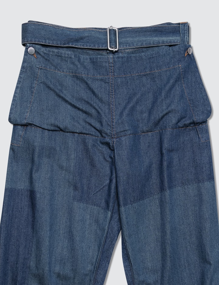 Shaded Fold Front Denim Trousers Placeholder Image