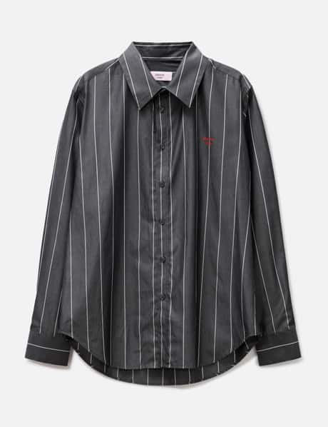 Martine Rose PULLED NECK SHIRT in GREY