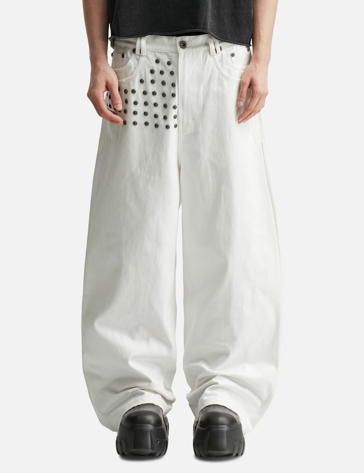 "Devlin" Studded Waxed Baggy Denims Placeholder Image