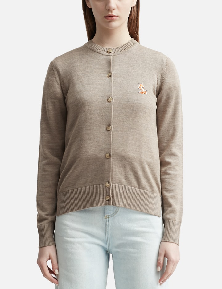 Chillax Fox Head Patch Adjusted R-Neck Cardigan Placeholder Image