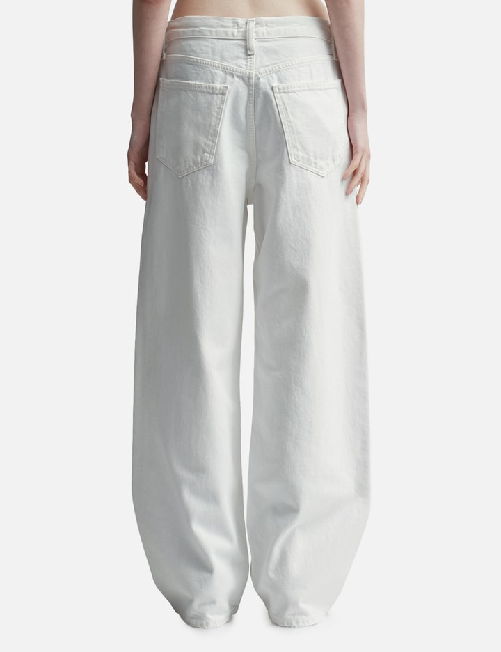 Shop Agolde Low Slung Baggy Jeans 30.5" In White