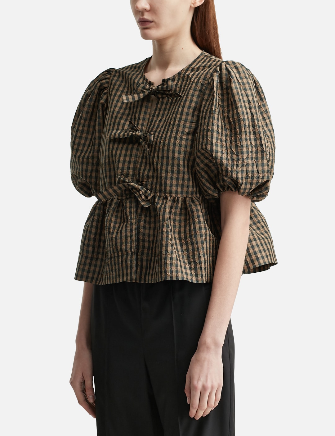Crinkled Check Blouse view 14