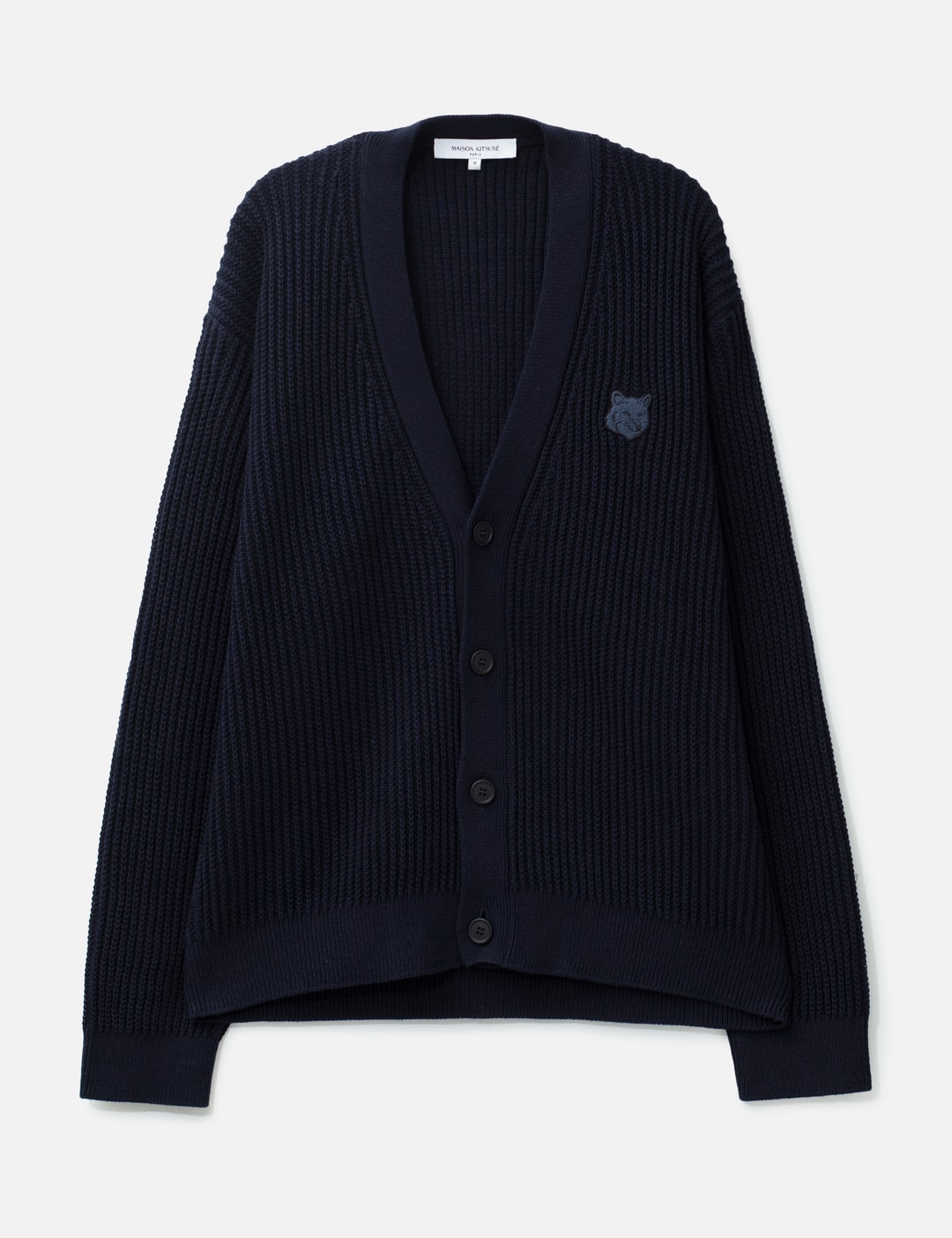 Fox Head Cotton Ribbed Cardigan view 7